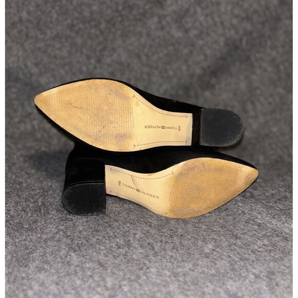 Tommy Hilfiger Hazelle black Ankle Boots women's US size 8 black suede - Picture 4 of 9